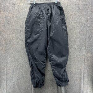 Vintage Nike Pants Men Medium Black Nylon Track Windbreaker Lined Jogger 80s 90s